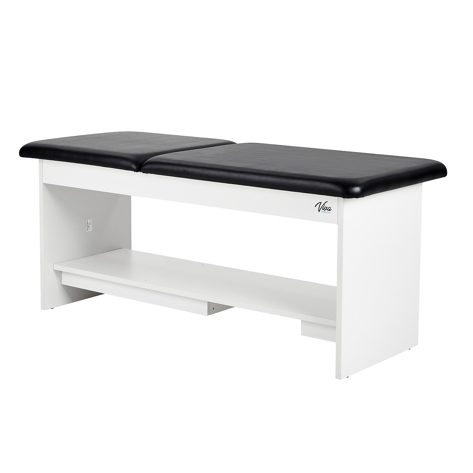 Viva Comfort Alto Drop Section Electric Height Adjustable Exam Table with Shelf, 400 lbs Capacity, Black (996-14-BLK-MK)