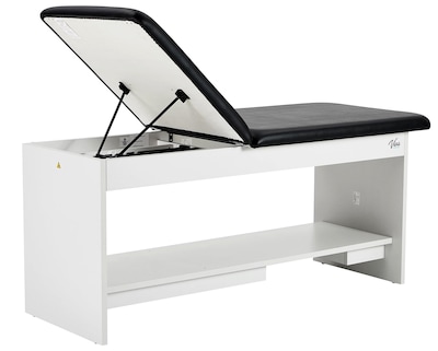Viva Comfort Alto Drop Section Electric Height Adjustable Exam Table with Shelf, 400 lbs Capacity, Black (996-14-BLK-MK)