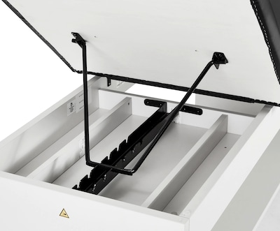 Viva Comfort Alto Drop Section Electric Height Adjustable Exam Table with Shelf, 400 lbs Capacity, Black (996-14-BLK-MK)