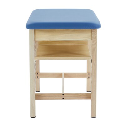 Viva Comfort Axis Physical Therapy Taping Table with Top Shelf, 380 lbs. Capacity, Oak (ADIME923-01-BLU-TS)