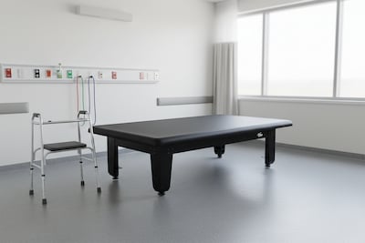 Viva Comfort TheraLift Electric Height Adjustable Bariatric Treatment Table, 1500 lbs Capacity, Black (ADI903-60-86-BLK)