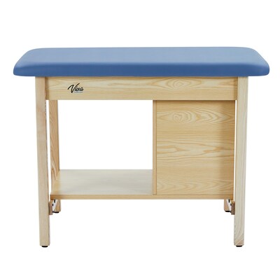Viva Comfort Axis Physical Therapy Taping Table with End Shelf, 380 lbs. Capacity, Blue (ADIME923-01-BLU-ES)