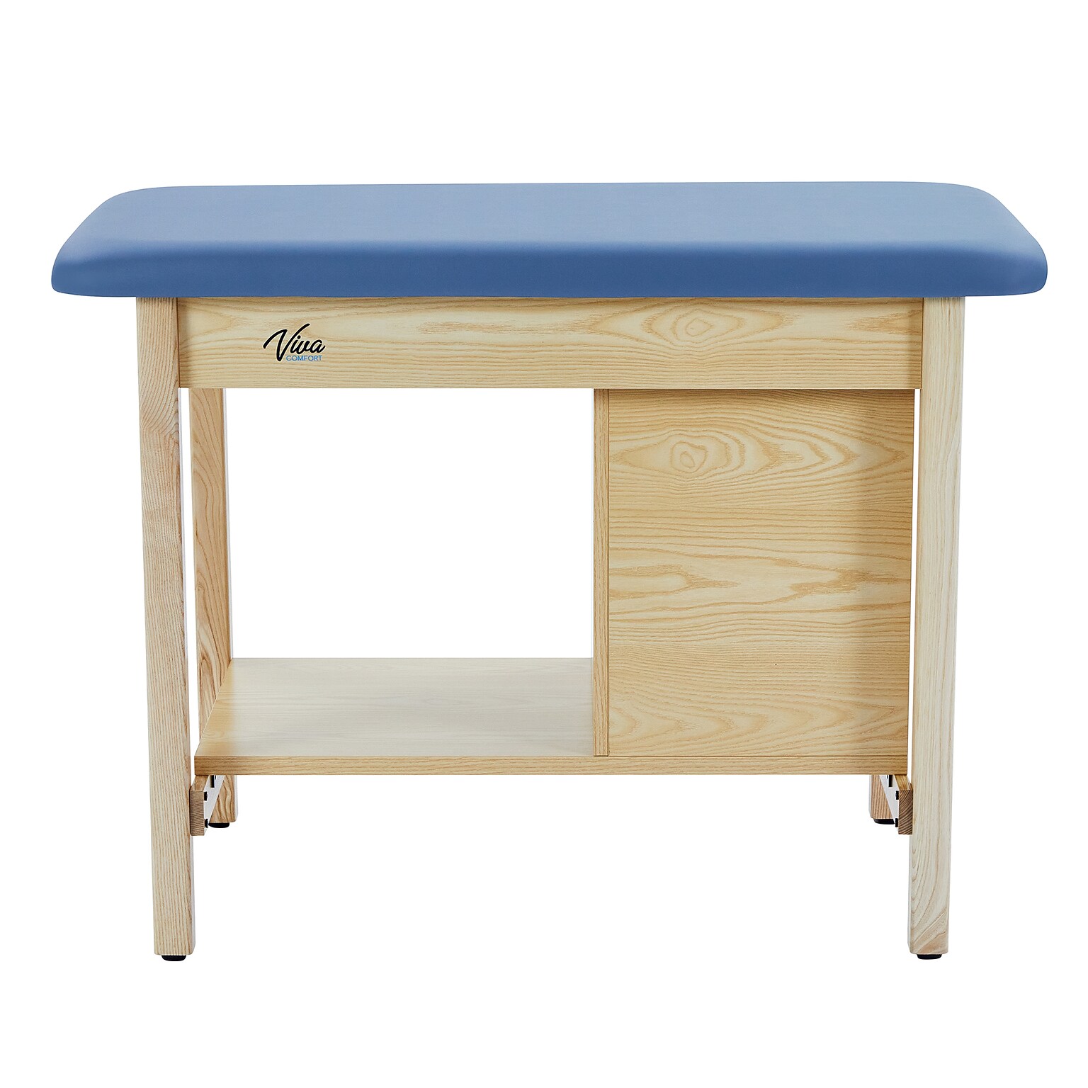 Viva Comfort Axis Physical Therapy Taping Table with End Shelf, 380 lbs. Capacity, Blue (ADIME923-01-BLU-ES)