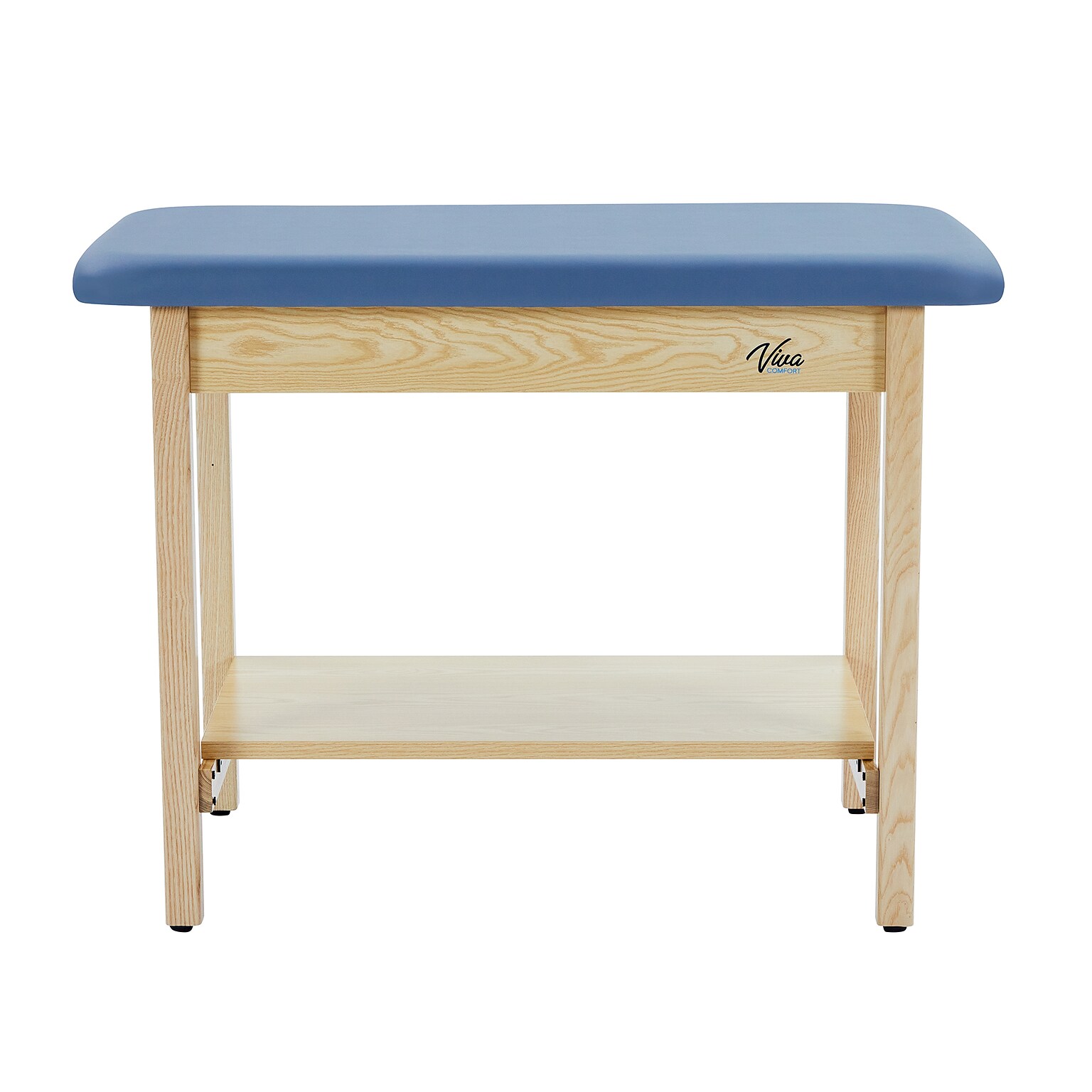 Viva Comfort Axis Physical Therapy Taping Table with Lower Shelf, 380 lbs. Capacity, Blue (ADIME923-01-BLU-LS)