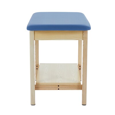 Viva Comfort Axis Physical Therapy Taping Table with Lower Shelf, 380 lbs. Capacity, Blue (ADIME923-01-BLU-LS)