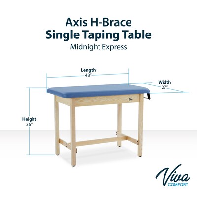Viva Comfort Axis Physical Therapy Taping Table, 380 lbs. Capacity, Blue (ADIME923-01-BLU)