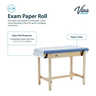 Viva Comfort Axis Physical Therapy Taping Table, 380 lbs. Capacity, Blue (ADIME923-01-BLU)