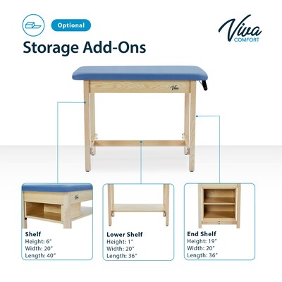 Viva Comfort Axis Physical Therapy Taping Table, 380 lbs. Capacity, Blue (ADIME923-01-BLU)