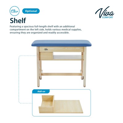 Viva Comfort Axis Physical Therapy Taping Table, 380 lbs. Capacity, Blue (ADIME923-01-BLU)