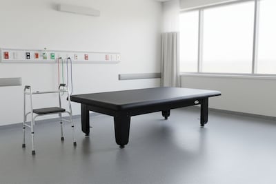 Viva Comfort TheraLift Electric Height Adjustable Bariatric Treatment Table, 1500 lbs Capacity, Black (ADI903-60-74-BLK)