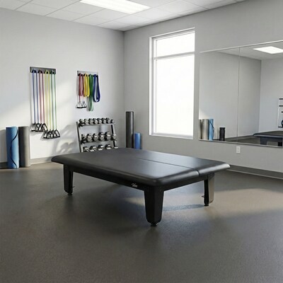 Viva Comfort TheraLift Electric Height Adjustable Bariatric Treatment Table, 1500 lbs Capacity, Black (ADI903-60-75-BLK)