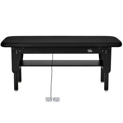 Viva Comfort Electric Height Adjustable Bariatric Treatment Table with Shelf, 1500 lbs Capacity, Black (ADI903-60-630-BLK)