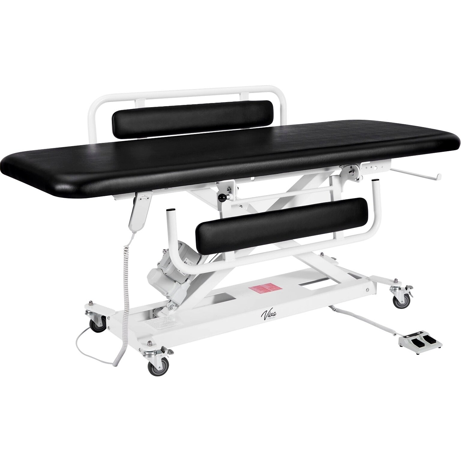 Viva Comfort XRO Electric Height Adjustable Exam Table with Safety Rails, 550 lbs. Capacity, Black (903-19-GR-BLK-MK)