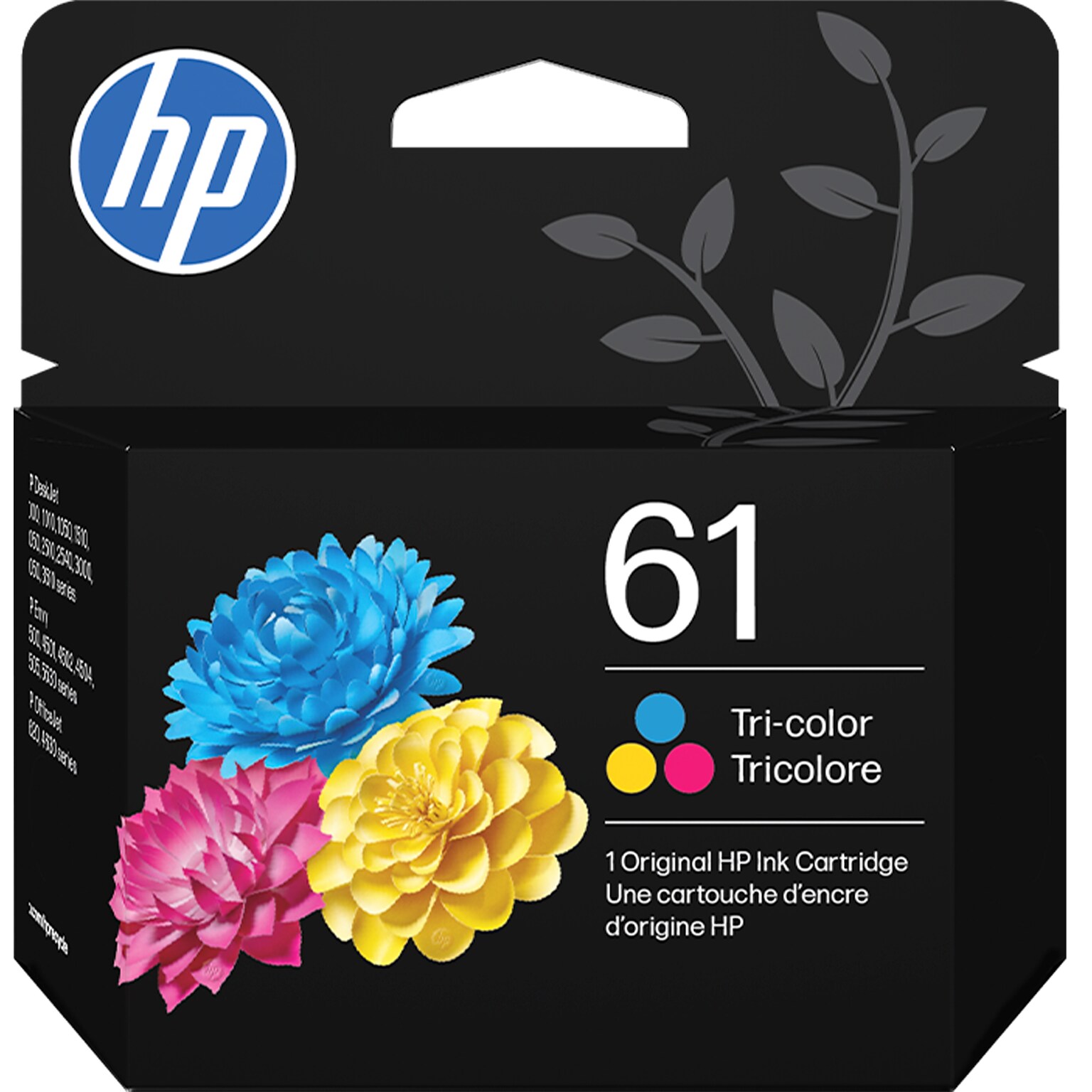 HP 61 Tri-Color Standard Yield Ink Cartridge, Prints Up to 200 Pages (C0PA5AN)