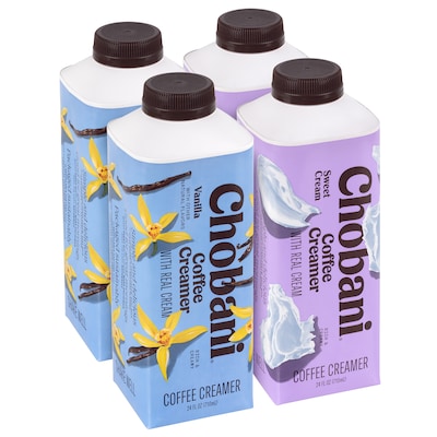 Chobani Variety Pack Liquid Coffee Creamer, 24 oz., 4/Pack (600-04241)
