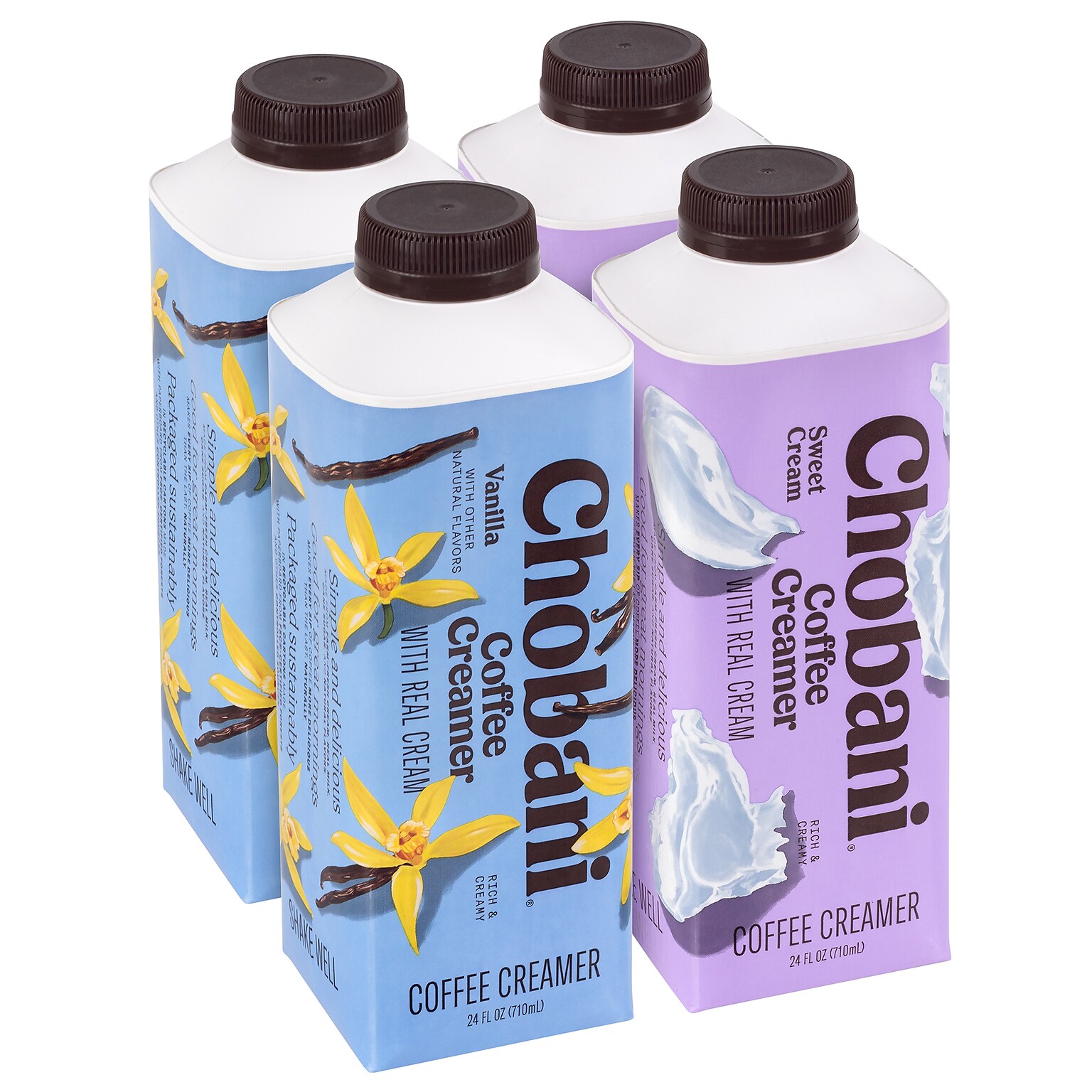 Chobani Variety Pack Liquid Coffee Creamer, 24 oz., 4/Pack (600-04241)