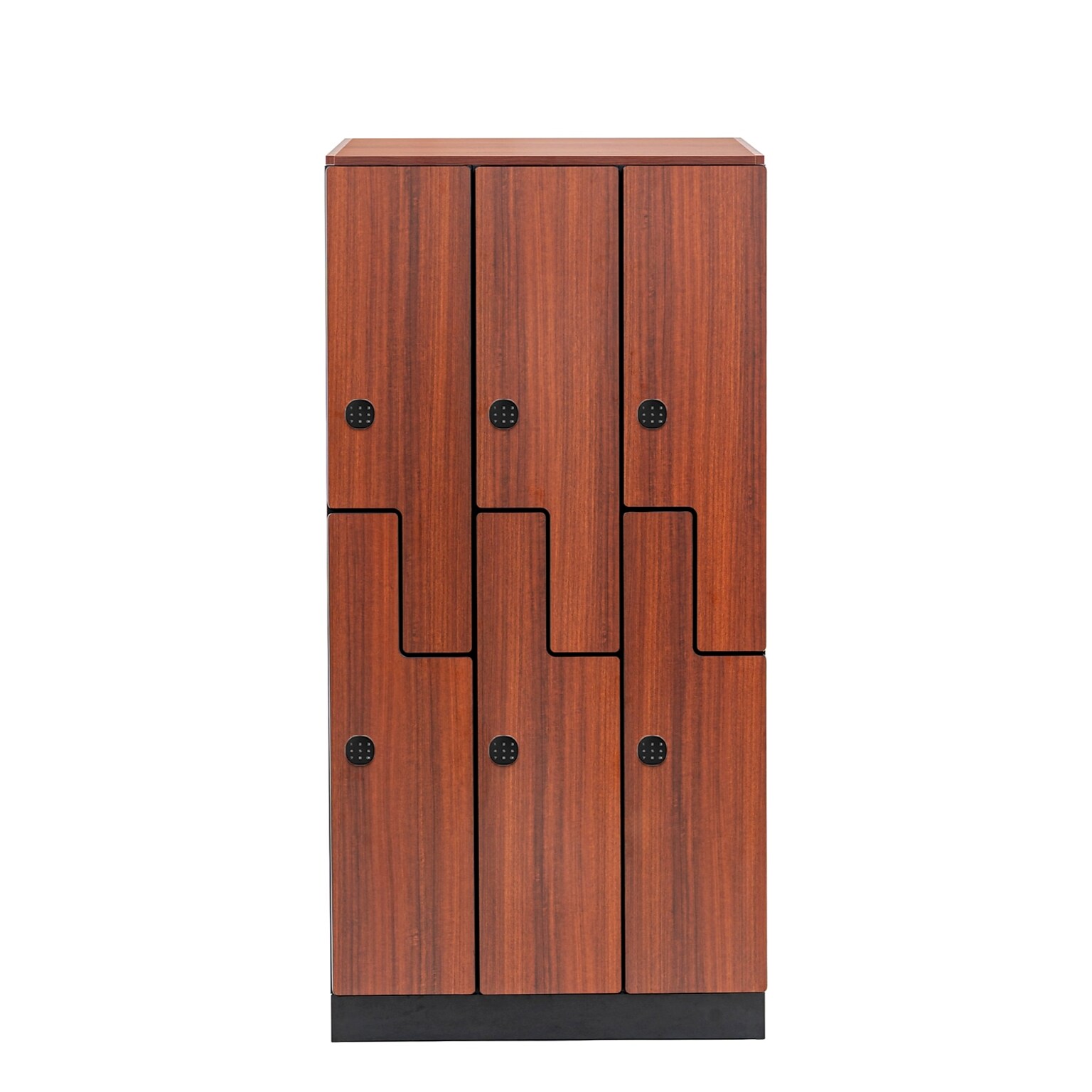 Alpine Industries 72 2-Tier 3-Column Storage Locker, Walnut (TPL-Z-W-3-SPW-WTTR)