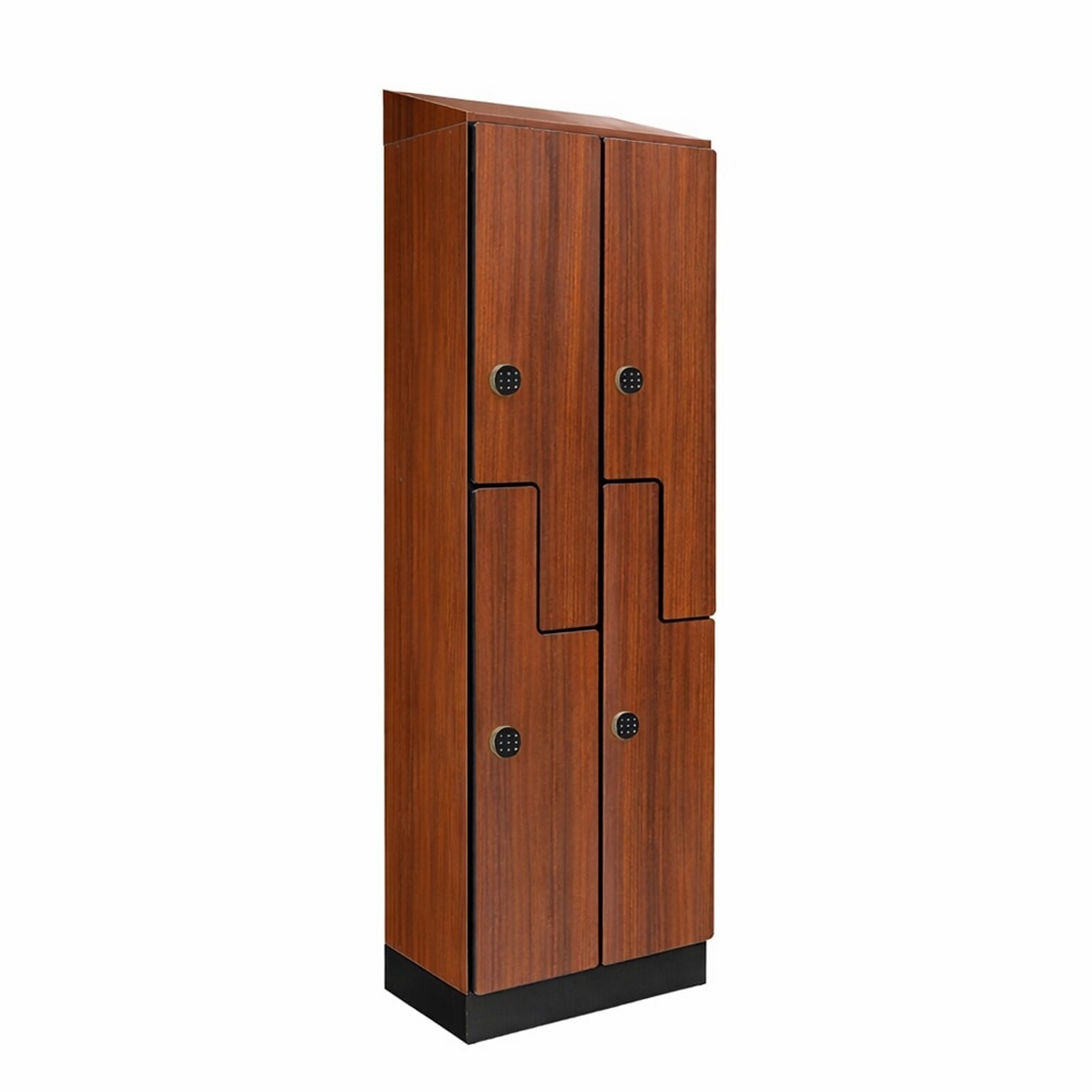 Alpine Industries 72 2-Tier 2-Column Storage Locker, Walnut (TPL-Z-W-2-SPW-WTD)