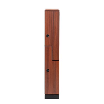 Alpine Industries 72 2-Tier 1-Column Storage Locker, Walnut (TPL-Z-W-1-SPW- WTS)