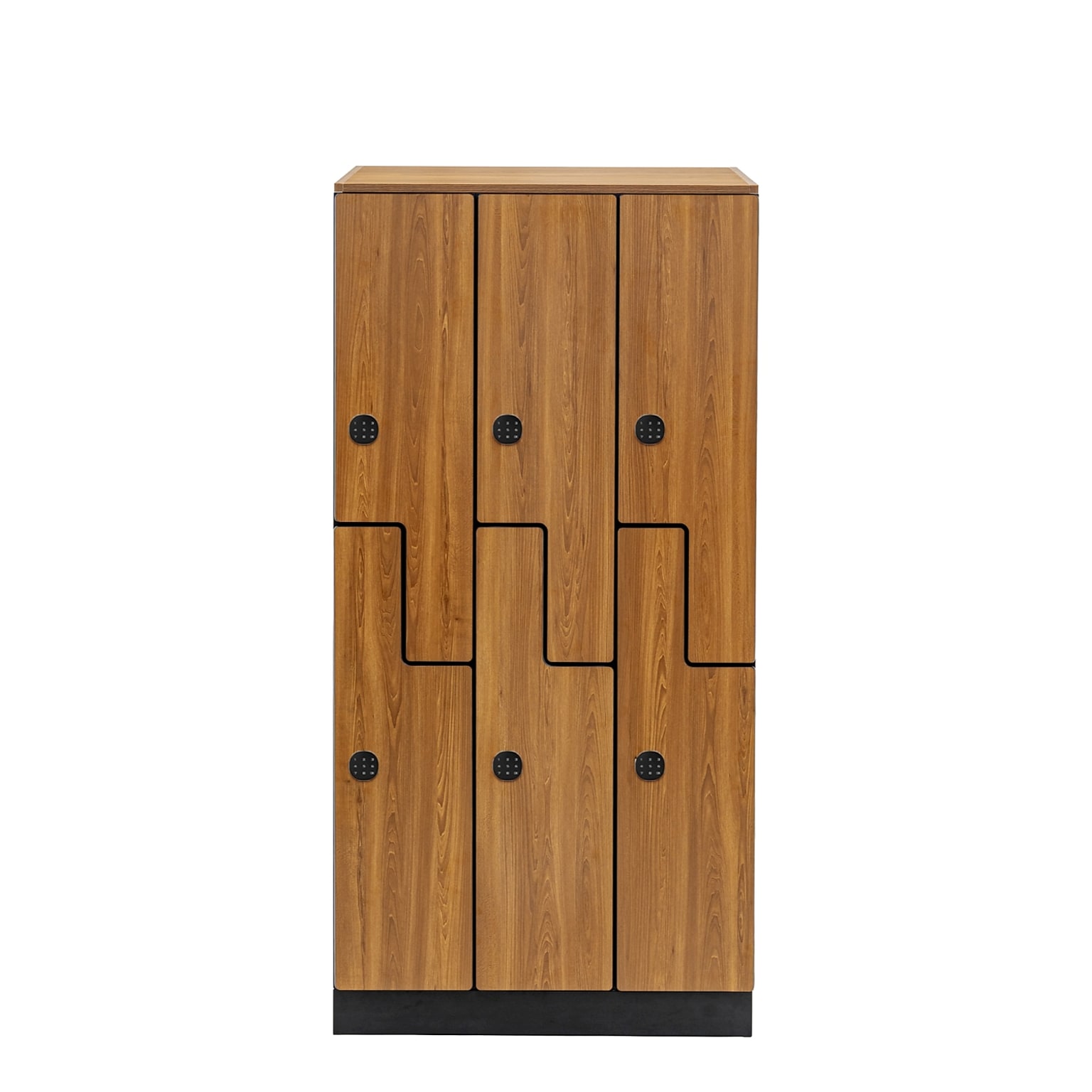 Alpine Industries 72 2-Tier 3-Column Storage Locker, Oak (TPL-Z-O-3-SPO-WTTR)