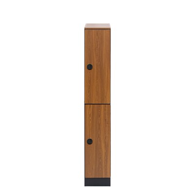 Alpine Industries 72 2-Tier 1-Column Storage Locker, Oak (TPL-O-1-SPO-WTS)