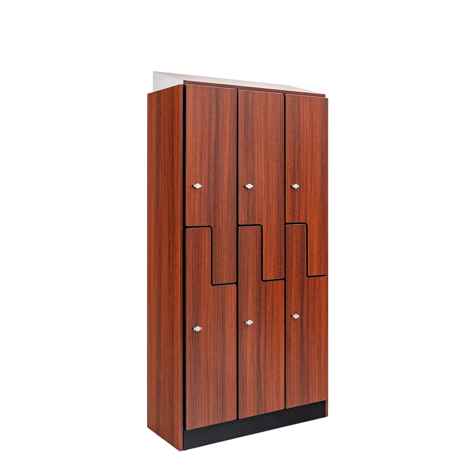 Alpine Industries 72 2-Tier 3-Column Storage Locker, Walnut (701-Z-W-3-SPW-WTTR)