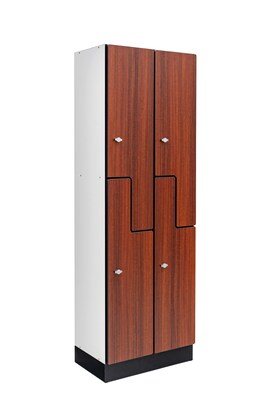 Alpine Industries 72 2-Tier 2-Column Storage Locker, Walnut 701-Z-W-2-MK)