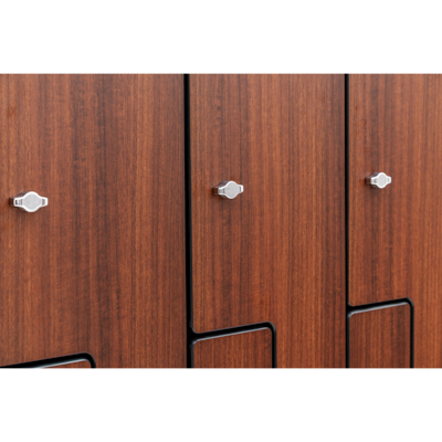 Alpine Industries 72" 2-Tier 2-Column Storage Locker, Walnut 701-Z-W-2-MK)