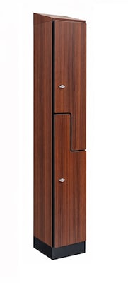 Alpine Industries 72 2-Tier 1-Column Storage Locker, Walnut (701-Z-W-1-SPW- WTS)