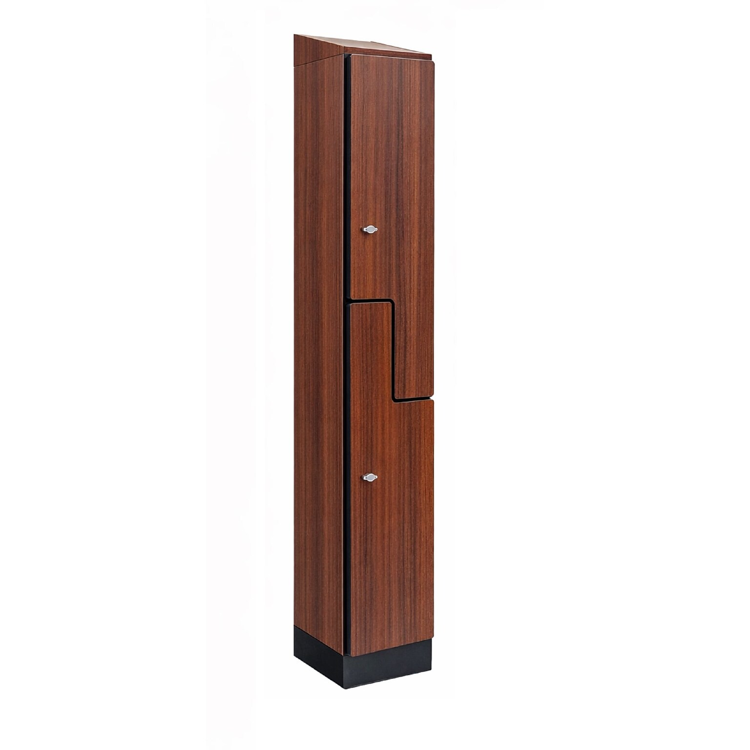 Alpine Industries 72 2-Tier 1-Column Storage Locker, Walnut (701-Z-W-1-SPW- WTS)
