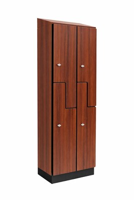 Alpine Industries 72 2-Tier 2-Column Storage Locker, Walnut (701-Z-W-2-SPW-WTD)