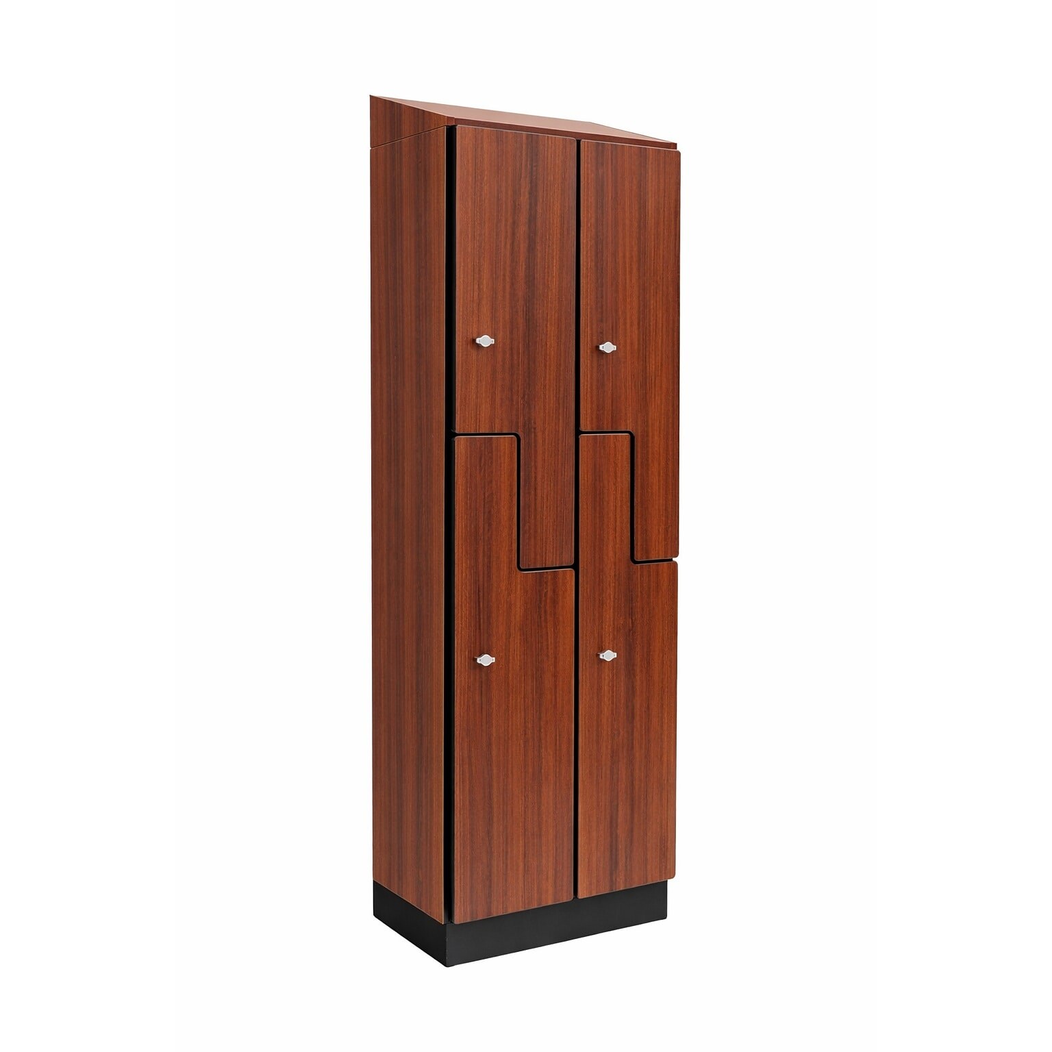 Alpine Industries 72 2-Tier 2-Column Storage Locker, Walnut (701-Z-W-2-SPW-WTD)
