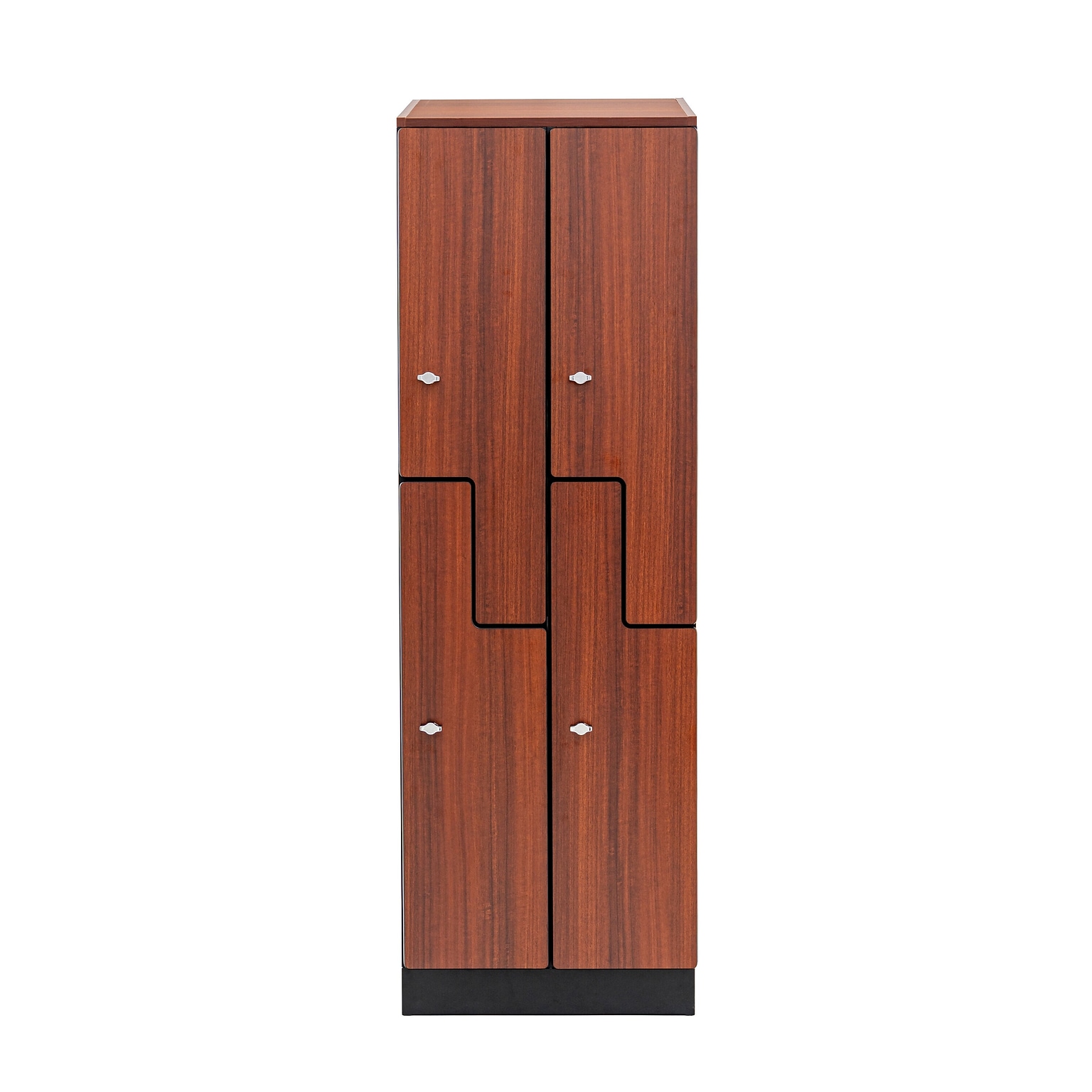 Alpine Industries 72 2-Tier 2-Column Storage Locker, Walnut (701-Z-W-2-SPW-MK)