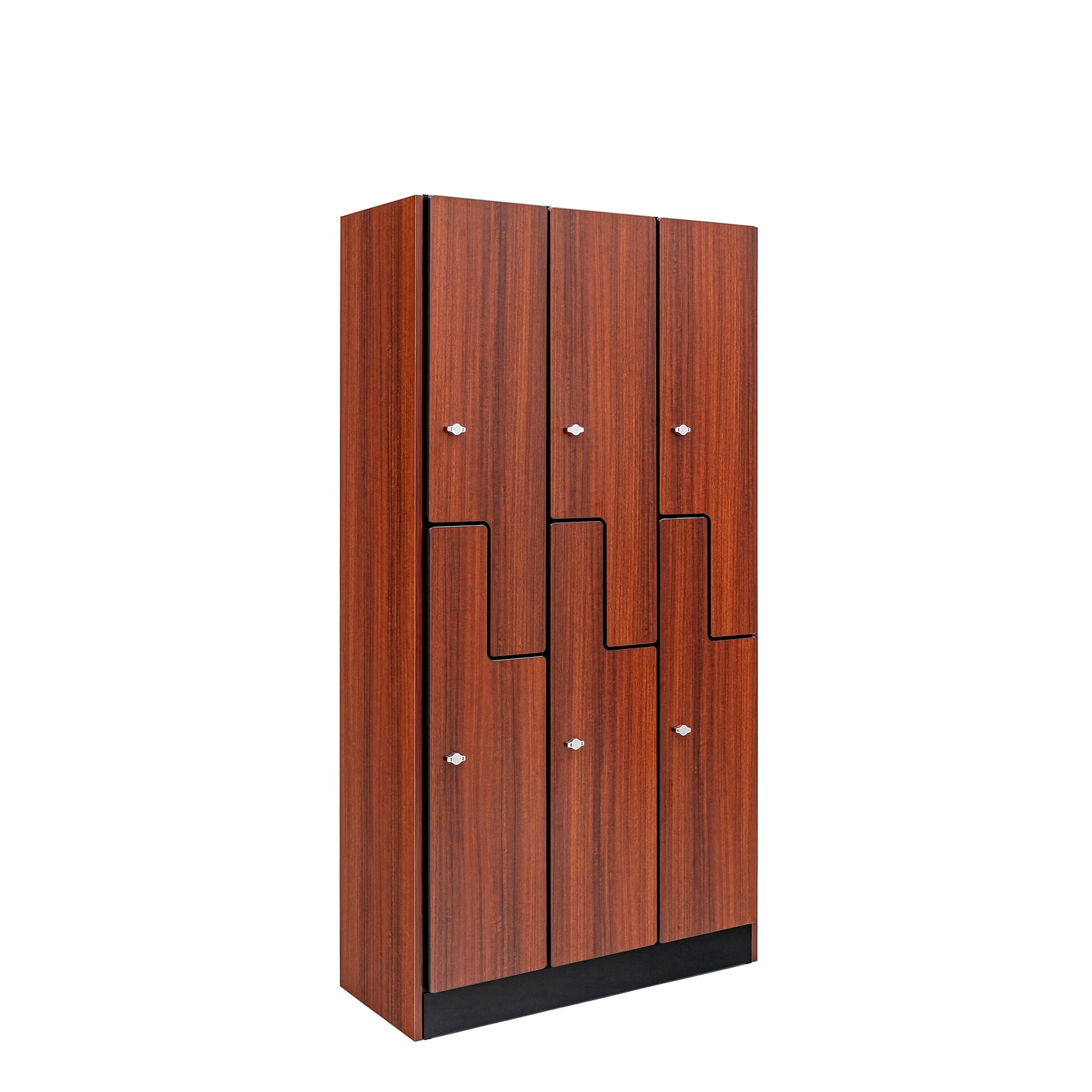 Alpine Industries 72 2-Tier 3-Column Storage Locker, Walnut (701-Z-W-3-SPW-MK)