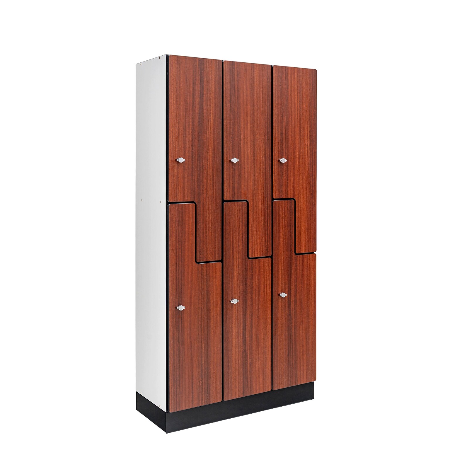 Alpine Industries 72 2-Tier 3-Column Storage Locker, Walnut (701-Z-W-3-MK)