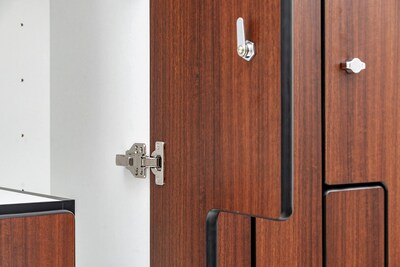 Alpine Industries 72" 2-Tier 3-Column Storage Locker, Walnut (701-Z-W-3-MK)