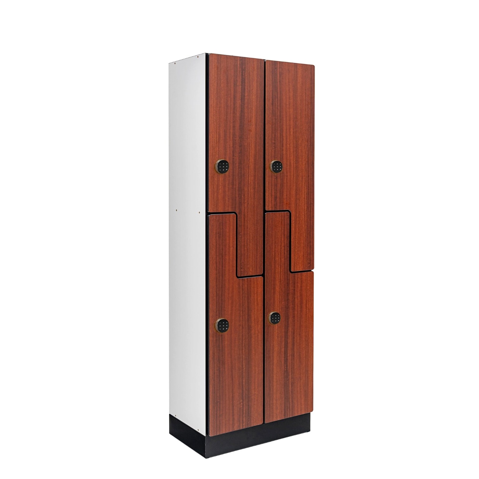 Alpine Industries 72 2-Tier 2-Column Storage Locker, Walnut (701-Z-W-2-TPL-MK)