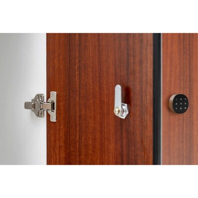 Alpine Industries 72" 2-Tier 2-Column Storage Locker, Walnut (701-Z-W-2-TPL-MK)