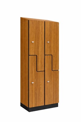 Alpine Industries 72 2-Tier 2-Column Storage Locker, Oak (701-Z-O-2-SPO-WTD)