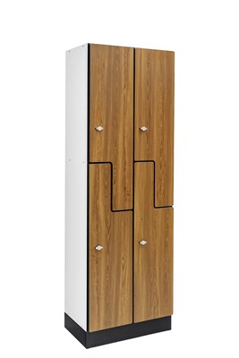 Alpine Industries 72 2-Tier 2-Column Storage Locker, Oak (701-Z-O-2-MK)