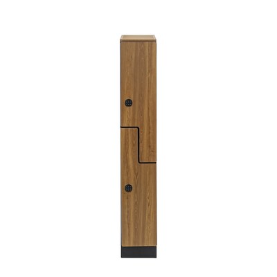 Alpine Industries 72 2-Tier 1-Column Storage Locker, Oak (701-Z-O-1-TPL-MK)