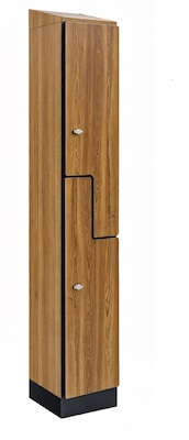 Alpine Industries 72 2-Tier 1-Column Storage Locker, Oak (701-Z-O-1-SPO-WTS)