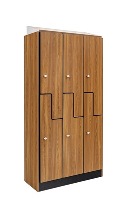 Alpine Industries 72 2-Tier 3-Column Storage Locker, Oak (701-Z-O-3-SPO-WTTR)