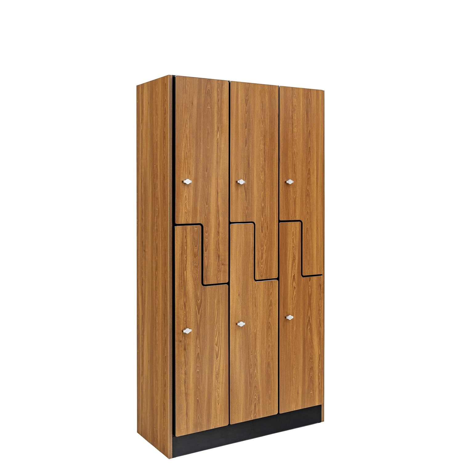 Alpine Industries 72 2-Tier 3-Column Storage Locker, Oak (701-Z-O-3-SPO-MK)