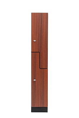 Alpine Industries 72 2-Tier 1-Column Storage Locker, Walnut (701-Z-W-1-SPW- MK)