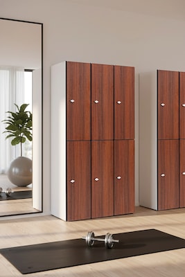 Alpine Industries 72 2-Tier 3-Column Storage Locker, Walnut (701-W-3-MK)