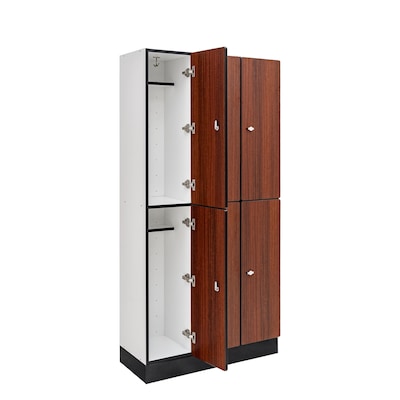 Alpine Industries 72" 2-Tier 3-Column Storage Locker, Walnut (701-W-3-MK)