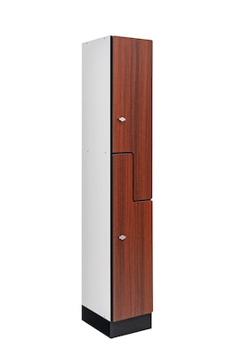 Alpine Industries 72 2-Tier 1-Column Storage Locker, Walnut (701-Z-W-1-MK)
