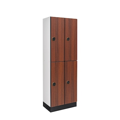 Alpine Industries 72 2-Tier 2-Column Storage Locker, Walnut (701-W-2-TPL-MK)