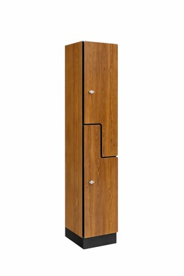Alpine Industries 72 2-Tier 1-Column Storage Locker, Oak (701-Z-O-1-SPO-MK)